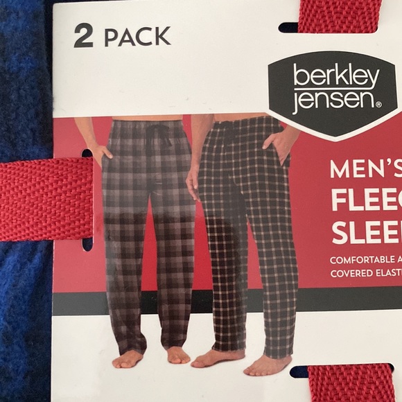 Berkley Jensen 2 piece Fleece Pajama Pants/pajama Bottoms. NWT. - Picture 3 of 9